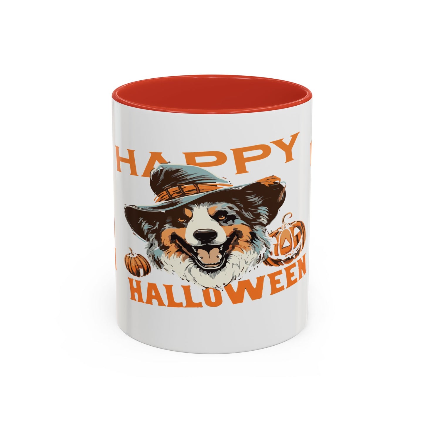 Halloween Dog Mug with Pumpkin Design, Cute Pet Lover Gift, Coffee Ceramic Cup for Fall, Spooky Season Decor, Happy Halloween