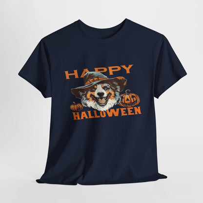 Halloween Dog Graphic Tee, Unisex T-Shirt, Spooky Pet Shirt, Fall Apparel, Trick or Treat Top