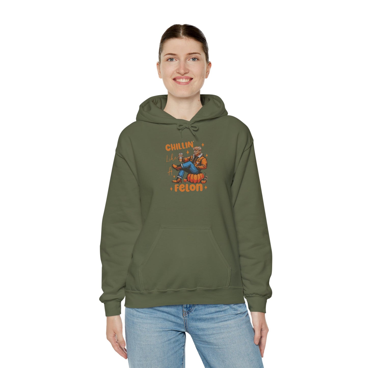 Chillin' Like a Felon Hoodie - Cozy Unisex Sweatshirt for Fall Celebrations
