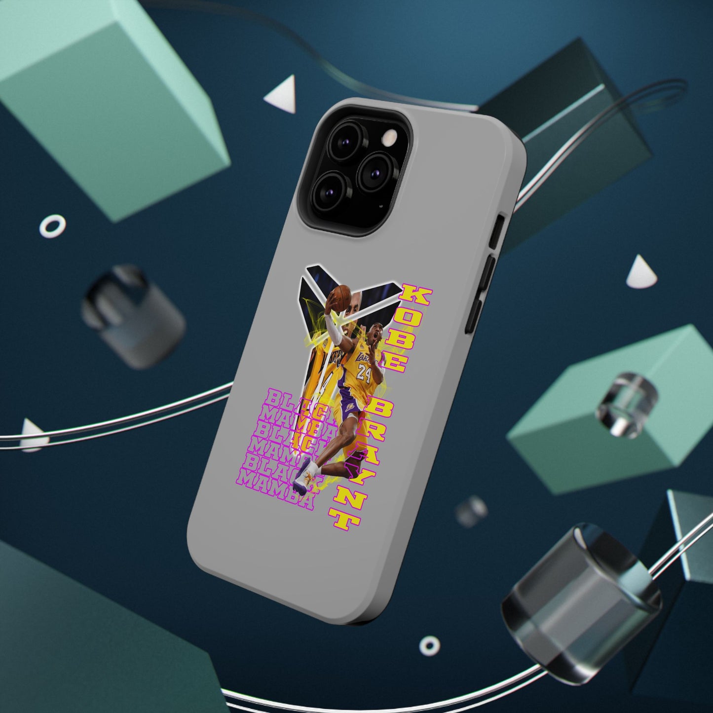 Impact-Resistant Phone Case — Bold Retro Basketball Graphic