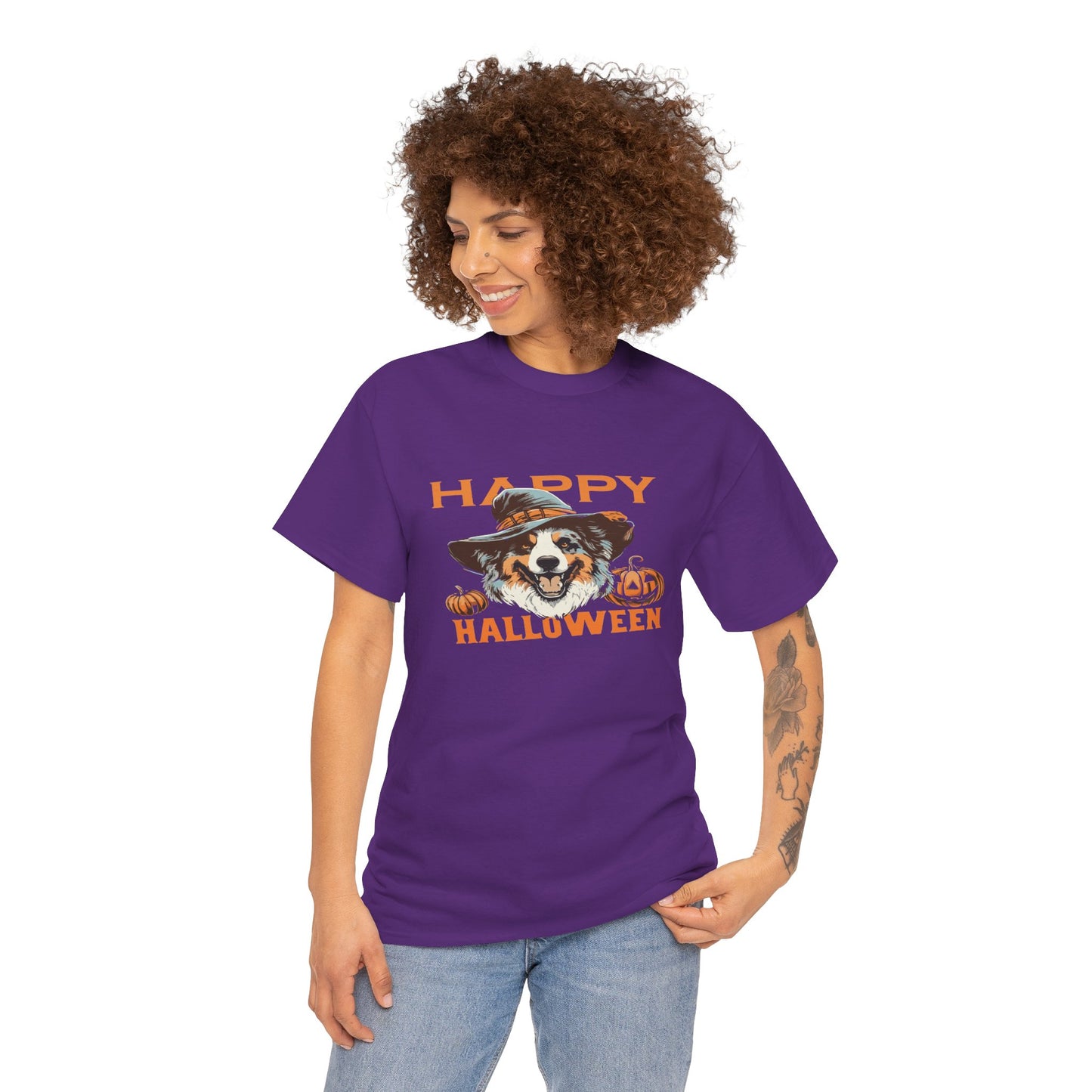 Halloween Dog Graphic Tee, Unisex T-Shirt, Spooky Pet Shirt, Fall Apparel, Trick or Treat Top