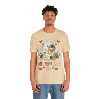 Happy Meowentine's Jersey Short Sleeve Tee