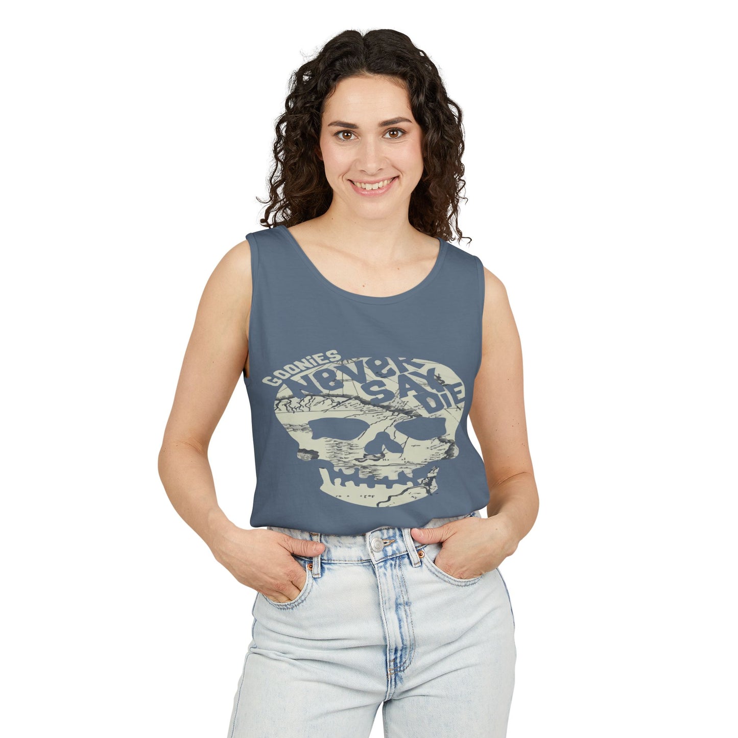 Cool Skull Graphic Tank Top, Unisex Summer Tee, Beachwear, Festival Outfit, Casual Wear, Graphic Apparel