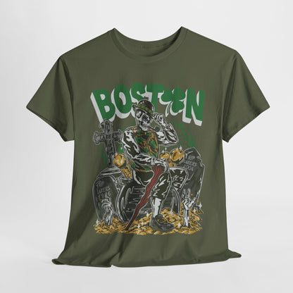 Boston Graphic Tee, Unisex Heavy Cotton T-Shirt, Vintage Boston Shirt, Irish Pride Apparel, St. Patrick's Day Gift, Casual Wear