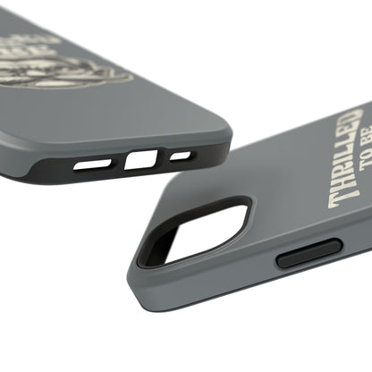 Phone Case — "Thrilled to Be Here" Vintage Mustache Man Impact Case