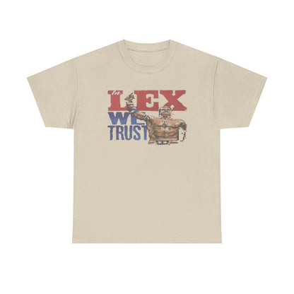 Unisex Cotton Tee with 'In Lex We Trust' Design, Casual Wear, Gift for Him/Her, Birthday, Independence Day, Patriotic Apparel