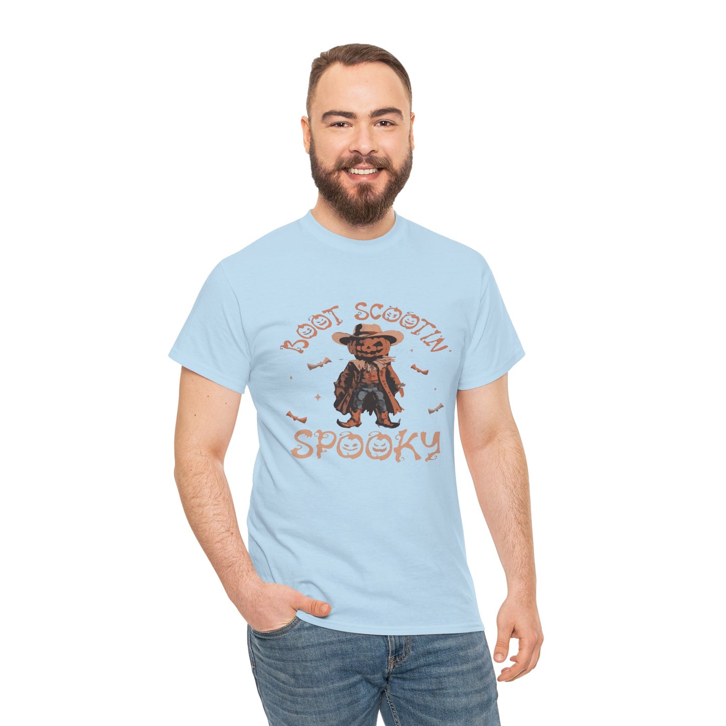 Spooky Cowboy Tee, Unisex Heavy Cotton T-Shirt, Halloween Costume, Fall Fashion, Fun Casual Wear, Gift for Friends, Boot Scootin' [...]