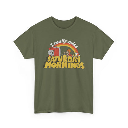 Retro Saturday Mornings Tee, Vintage Cartoon Shirt, Unisex Cotton Tee, Cozy Weekend Vibe, Perfect Gift for Nostalgia Lovers