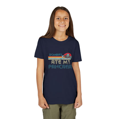 Youth Zombie Tee, Cute Graphic T-Shirt for Kids, Fun Short Sleeve Top, Halloween Costume, Gift for Little Horror Fans