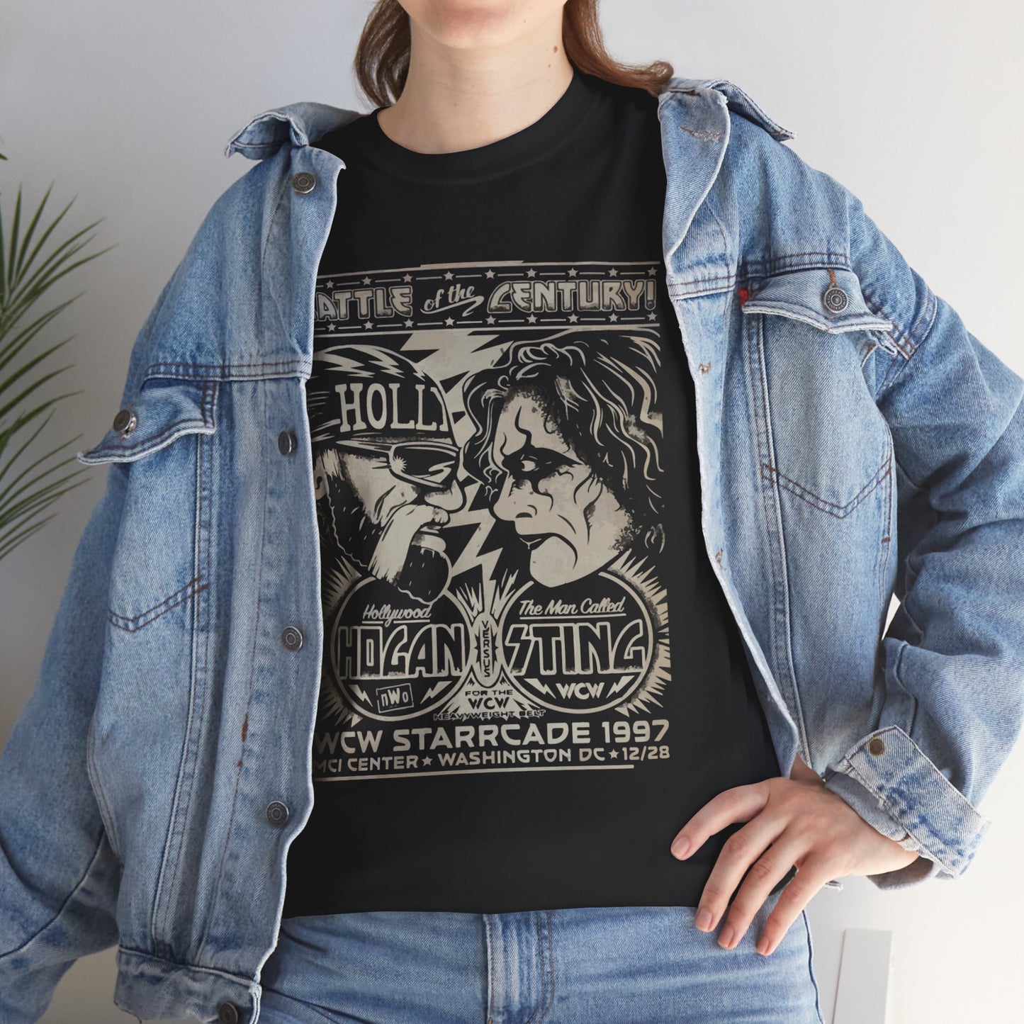 Vintage Wrestling Tee - Hulk vs Sting Retro Sports Nostalgia - Classic WCW Unisex Heavy Cotton Tee