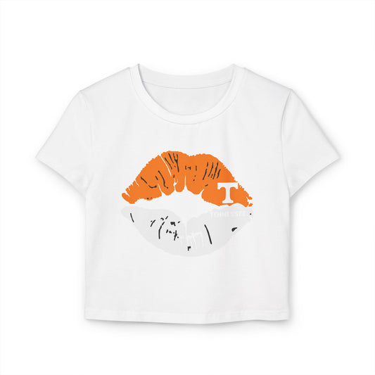 Stylish Tennessee Vols Women's Baby Tee with Lip Print