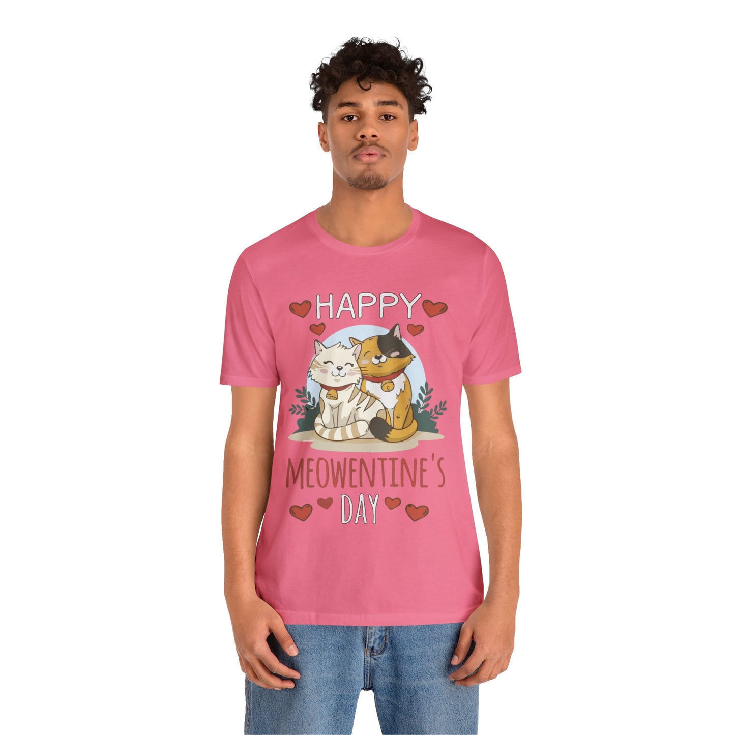 Happy Meowentine's Jersey Short Sleeve Tee