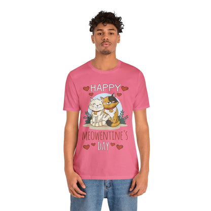 Happy Meowentine's Jersey Short Sleeve Tee