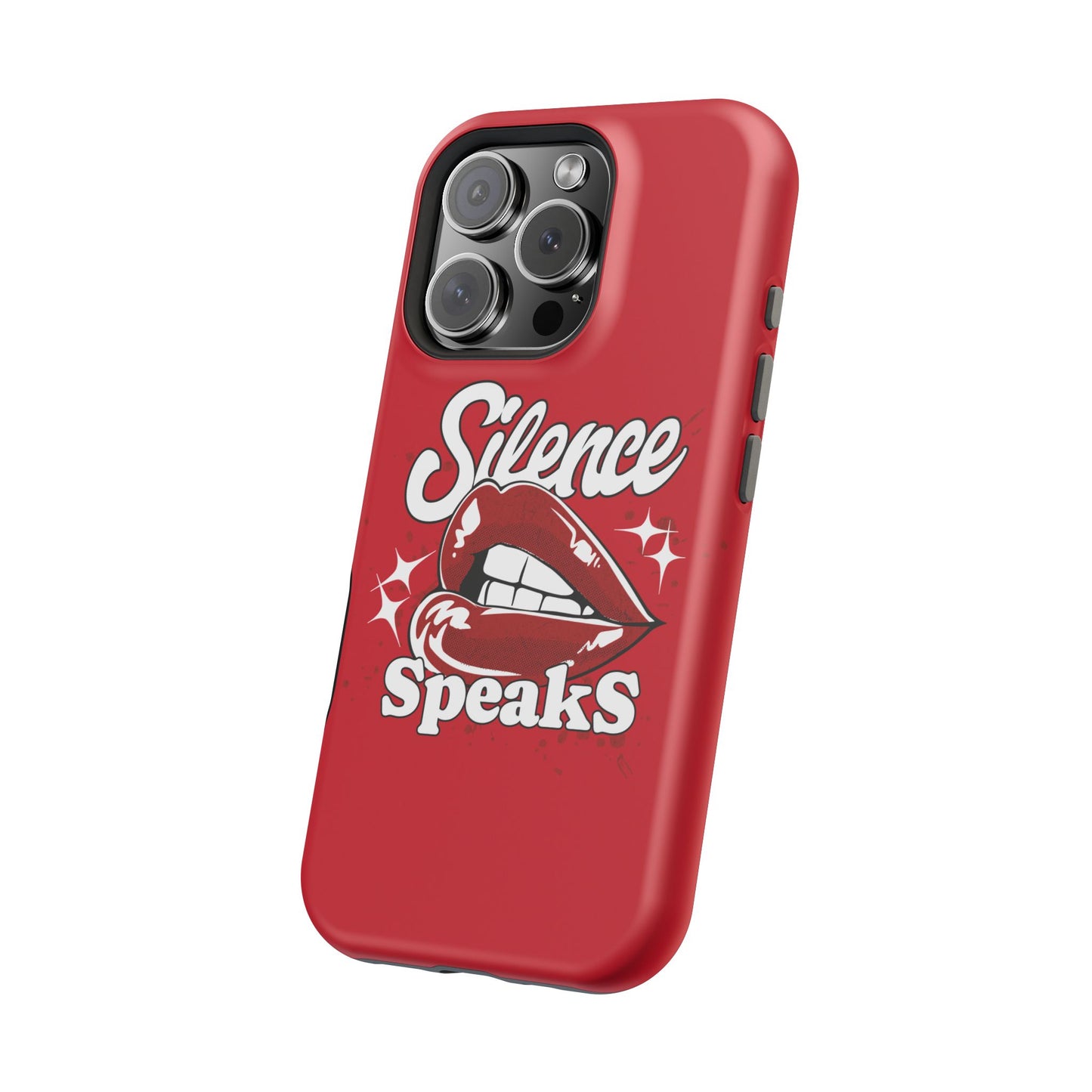 Bold Expression Magnetic Tough Cases, Phone Cover, Gift for Her, Pop Art, Trendy Accessory, Silence Speaks Design
