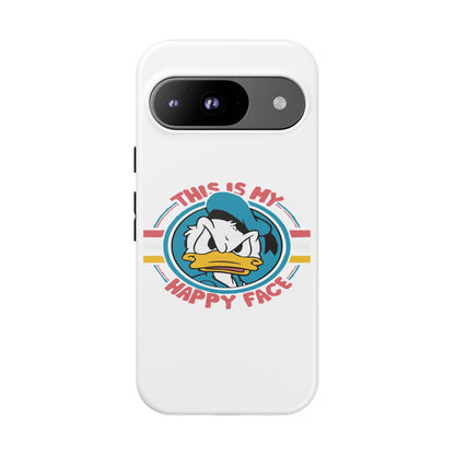 Tough Cases: This is My Happy Face Phone Case, Funny Phone Case, Donald Duck Case, Cute Phone Accessory, Gift for Disney Fans