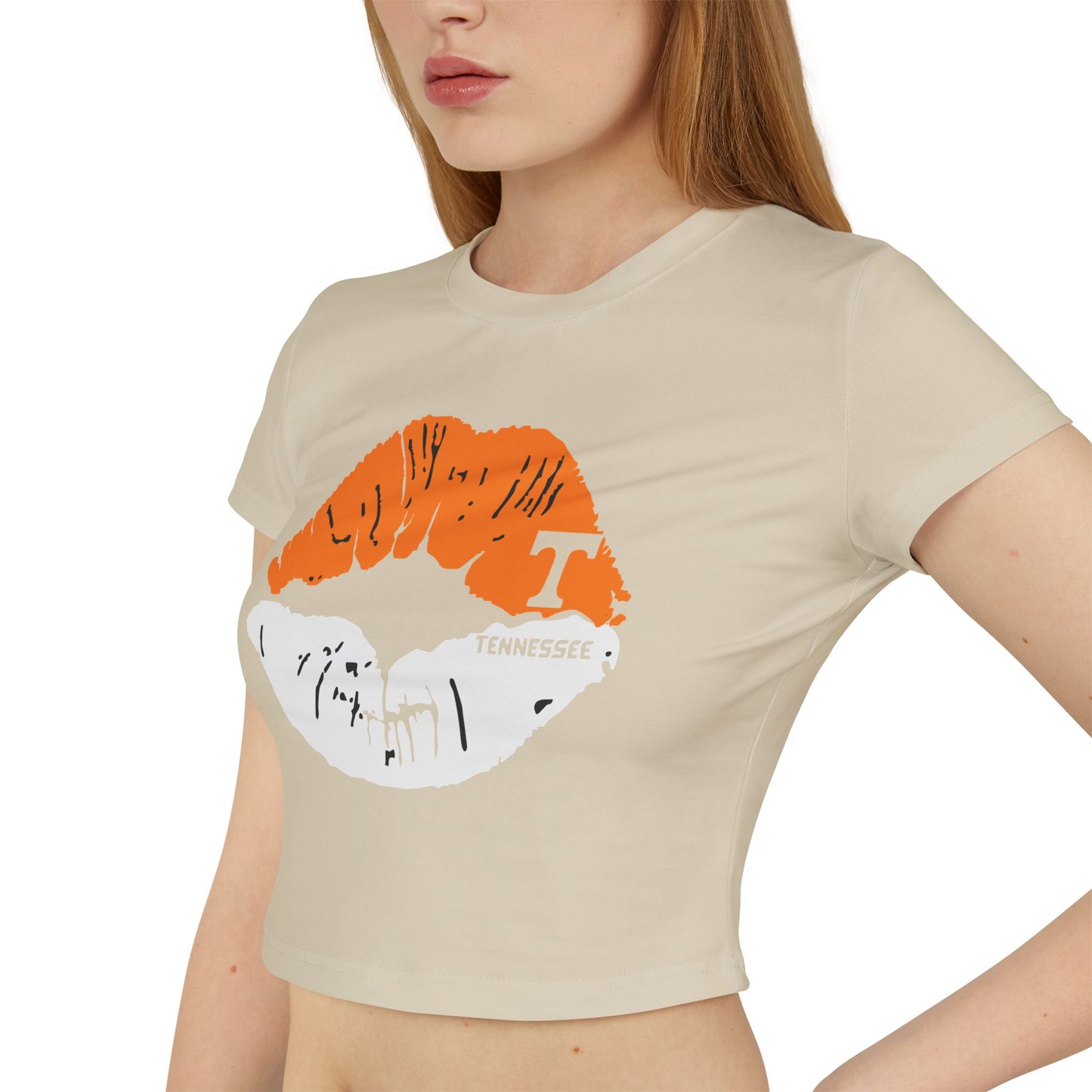 Stylish Tennessee Vols Women's Baby Tee with Lip Print