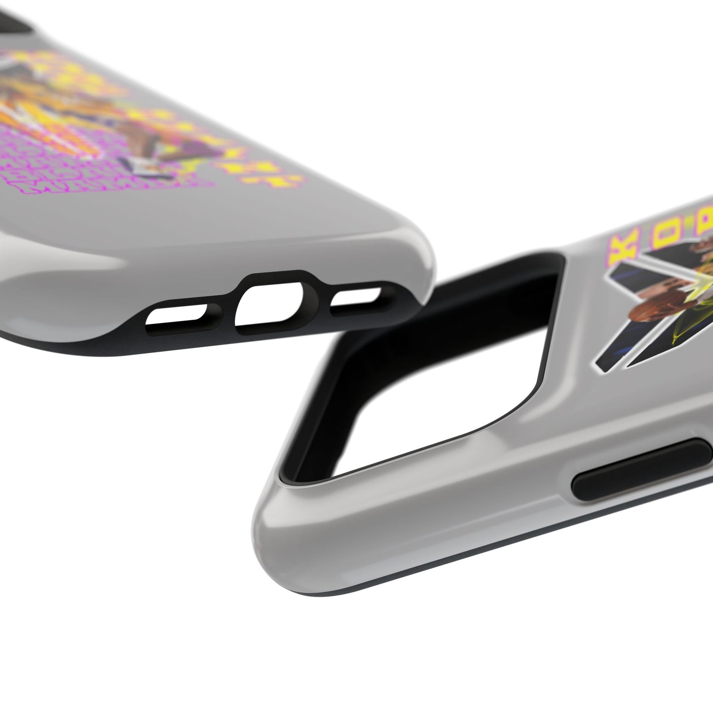 Impact-Resistant Phone Case — Bold Retro Basketball Graphic