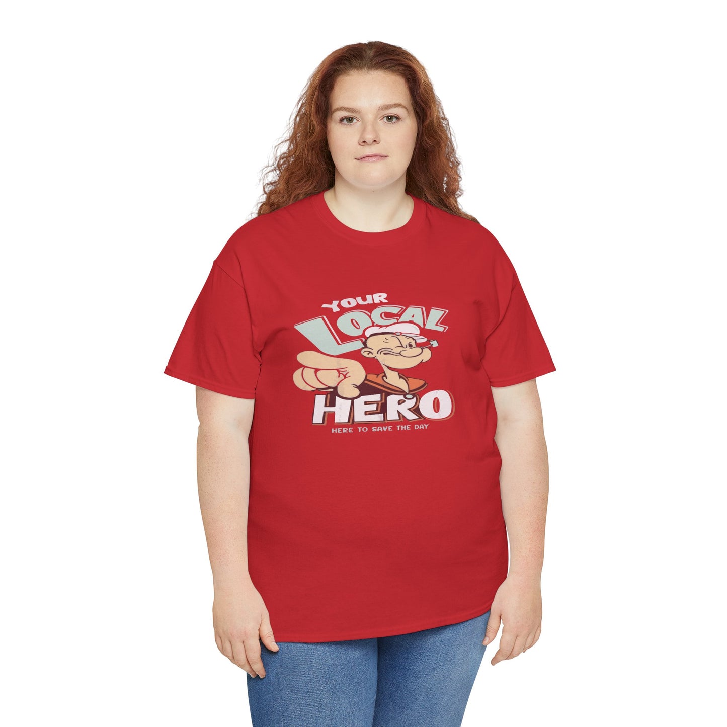 Local Hero Unisex Heavy Cotton Tee | Cool Graphic Tee for Everyday Wear, Gift for Friends, Casual Style, Birthday Gift, Gift for Heroes
