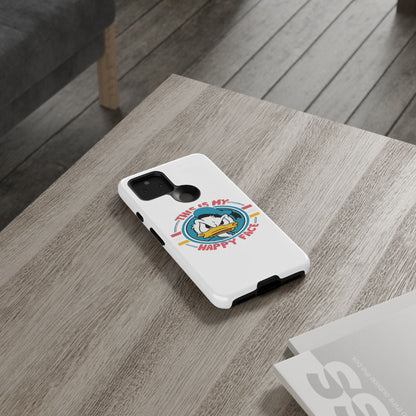 Tough Cases: This is My Happy Face Phone Case, Funny Phone Case, Donald Duck Case, Cute Phone Accessory, Gift for Disney Fans