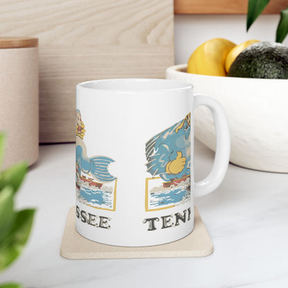 Vintage Tennessee Ceramic Mug, Retro Mug, Tennessee Gifts, Coffee Cup, Souvenir Drinkware, Gift for Travelers