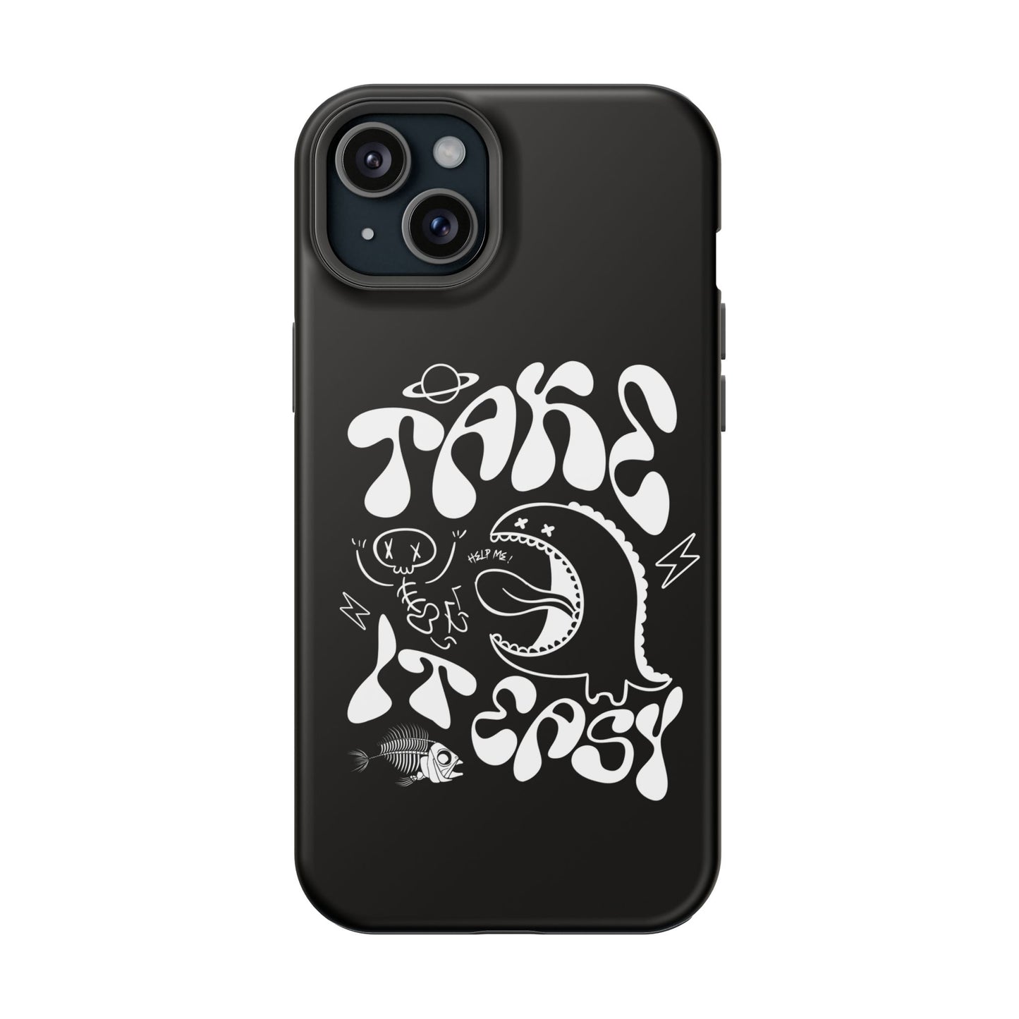 Magnetic Phone Case - Take It Easy Design, Cute Phone Cover, Gift for Him or Her, Trendy Accessories, Unique Tech Gifts