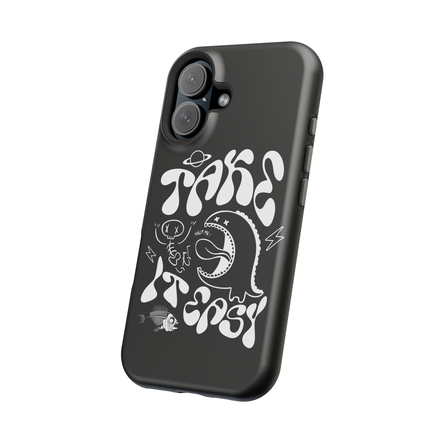 Magnetic Phone Case - Take It Easy Design, Cute Phone Cover, Gift for Him or Her, Trendy Accessories, Unique Tech Gifts