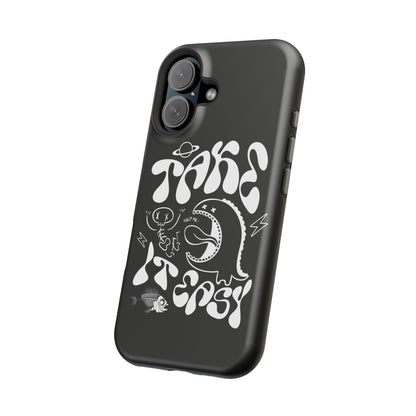 Magnetic Phone Case - Take It Easy Design, Cute Phone Cover, Gift for Him or Her, Trendy Accessories, Unique Tech Gifts
