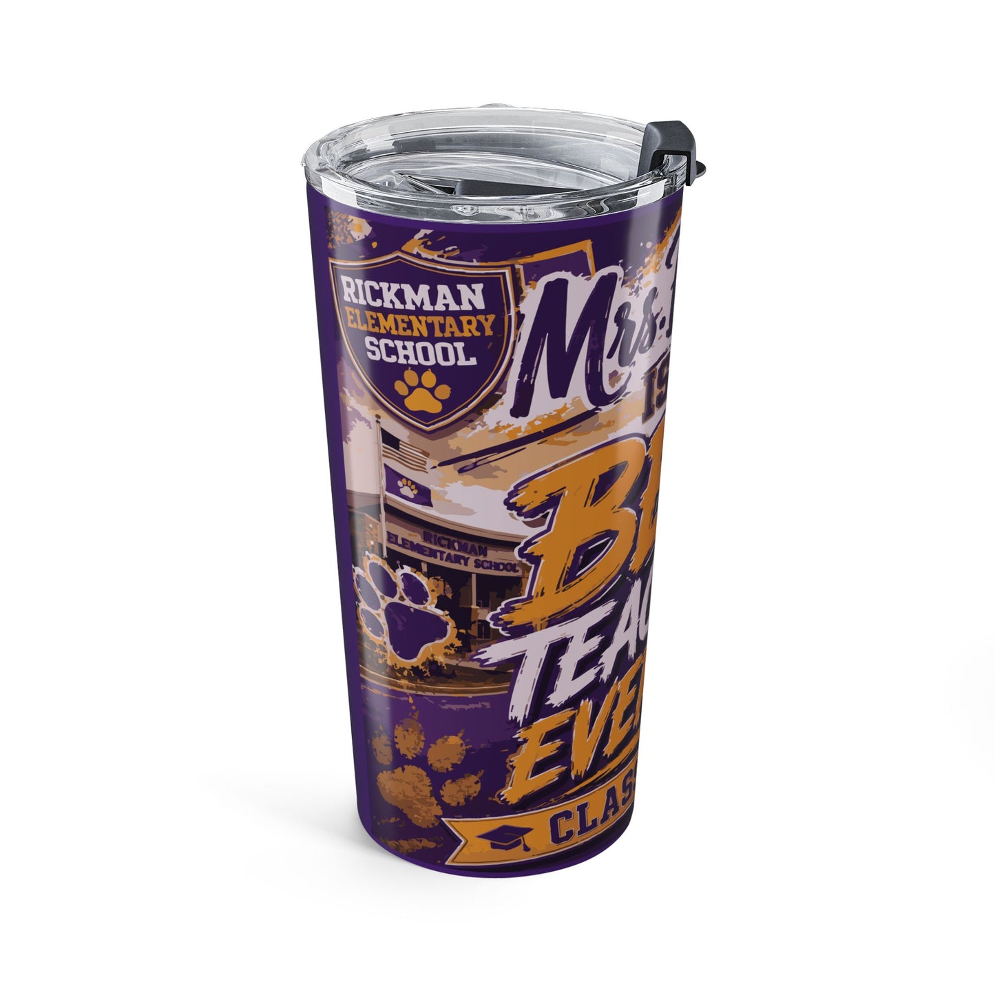 Personalized 20oz Teacher Tumbler - "Mrs. Black is the Best Teacher Ever" Graduation Gift