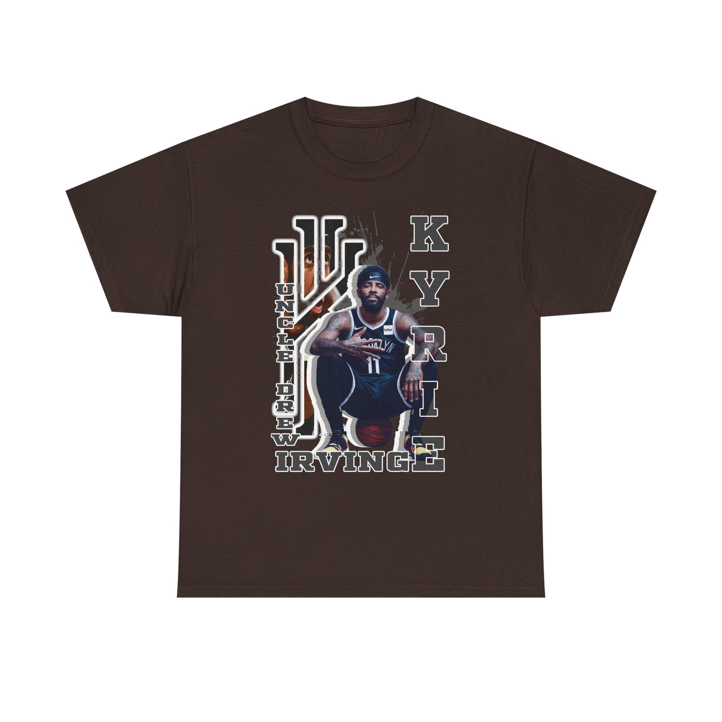 Kyrie Irving Unisex Heavy Cotton Tee, Basketball Fan Shirt, Sports Merchandise, Gift for Athletes, Streetwear Style
