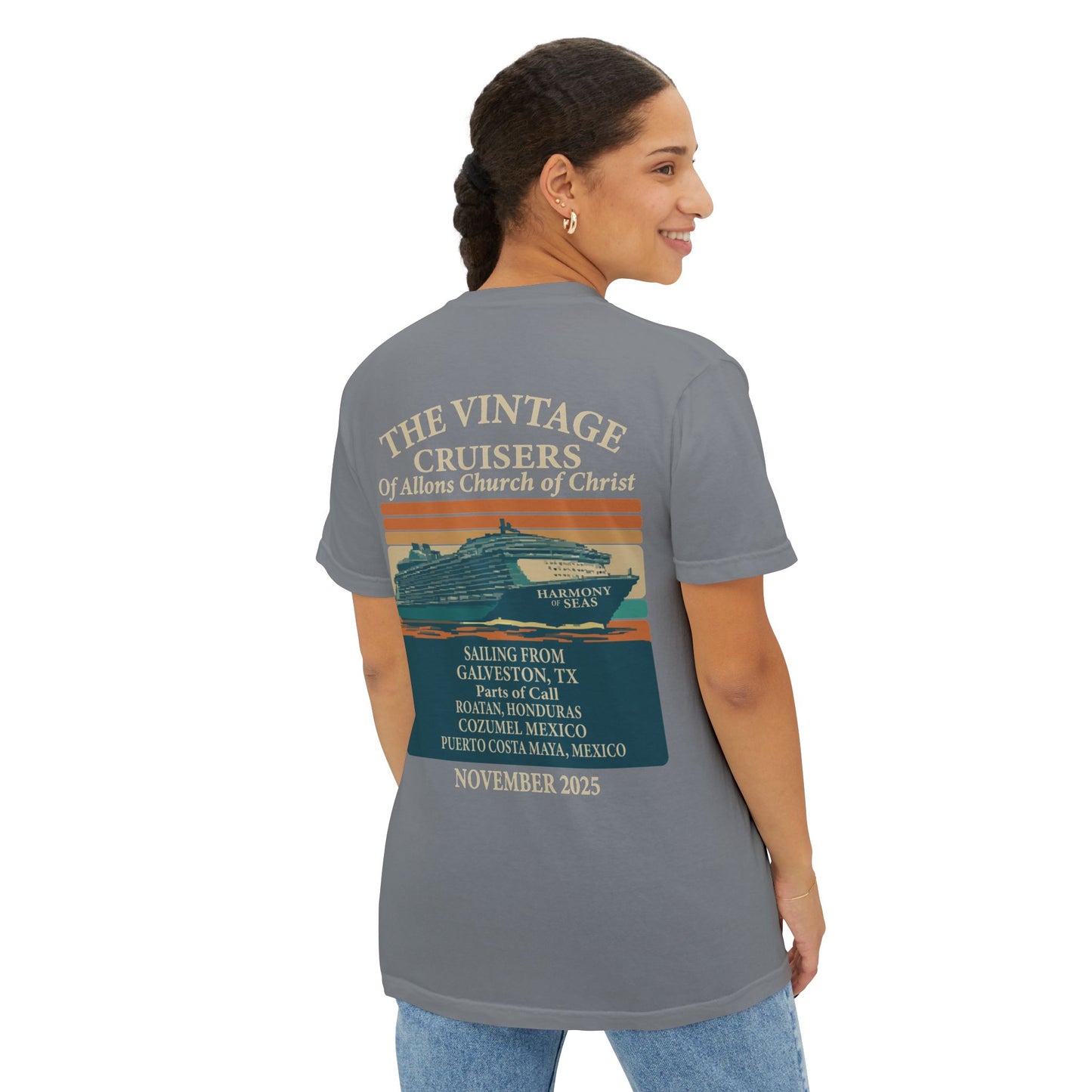 Vintage Allons church of Christ Cruise Pocket T-Shirt