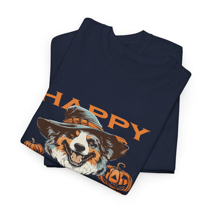 Halloween Dog Graphic Tee, Unisex T-Shirt, Spooky Pet Shirt, Fall Apparel, Trick or Treat Top