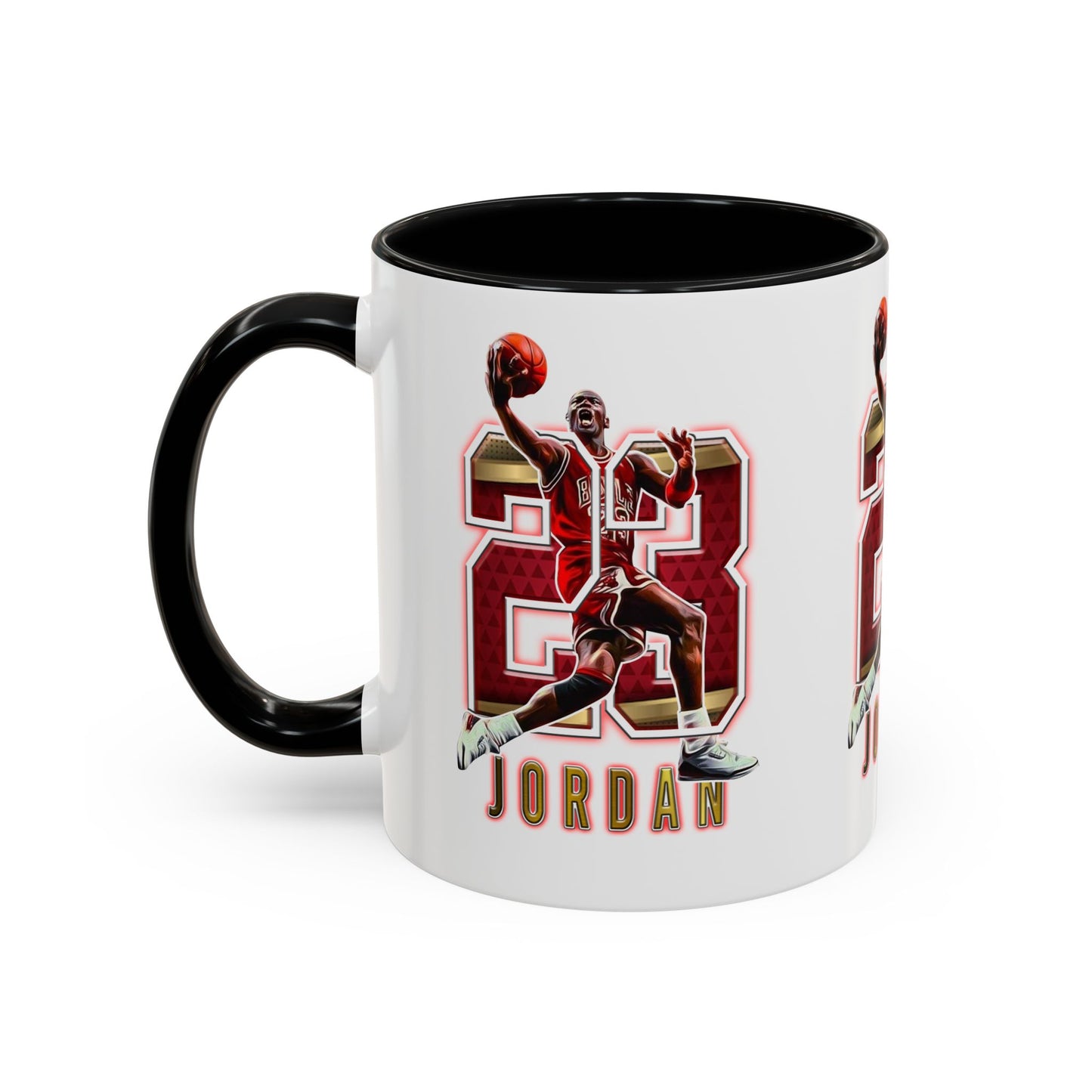 Michael Jordan Accent Coffee Mug - 11oz & 15oz - Perfect Gift for Sports Fans, Collectors, Basketball Lovers, Unique Gift Idea