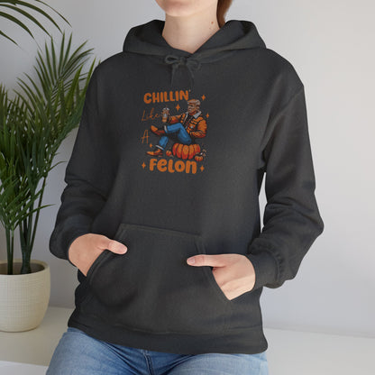 Chillin' Like a Felon Hoodie - Cozy Unisex Sweatshirt for Fall Celebrations