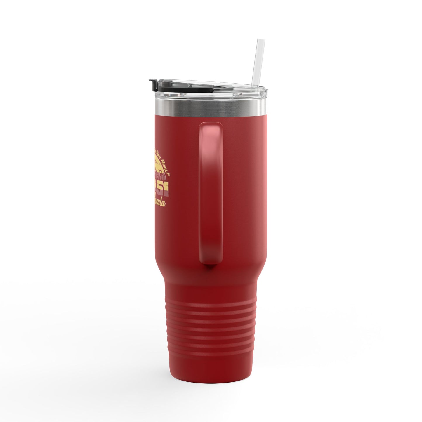 Alien Coffee Mug for Area 51 Fans, Travel Drinkware, 40oz Insulated Tumbler, Perfect for Road Trips, Gifts for UFO Lovers, Sci-Fi Inspired