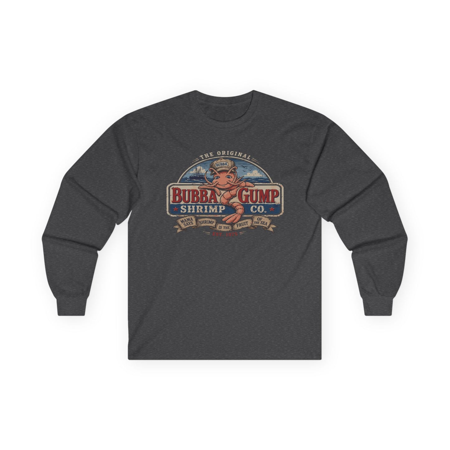 Long Sleeve Tee - Retro 'Bubba Gump Shrimp Co.' Vintage Logo