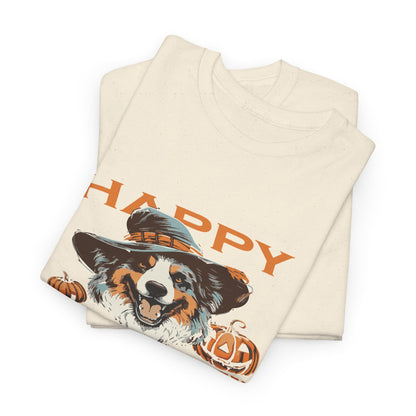 Halloween Dog Graphic Tee, Unisex T-Shirt, Spooky Pet Shirt, Fall Apparel, Trick or Treat Top