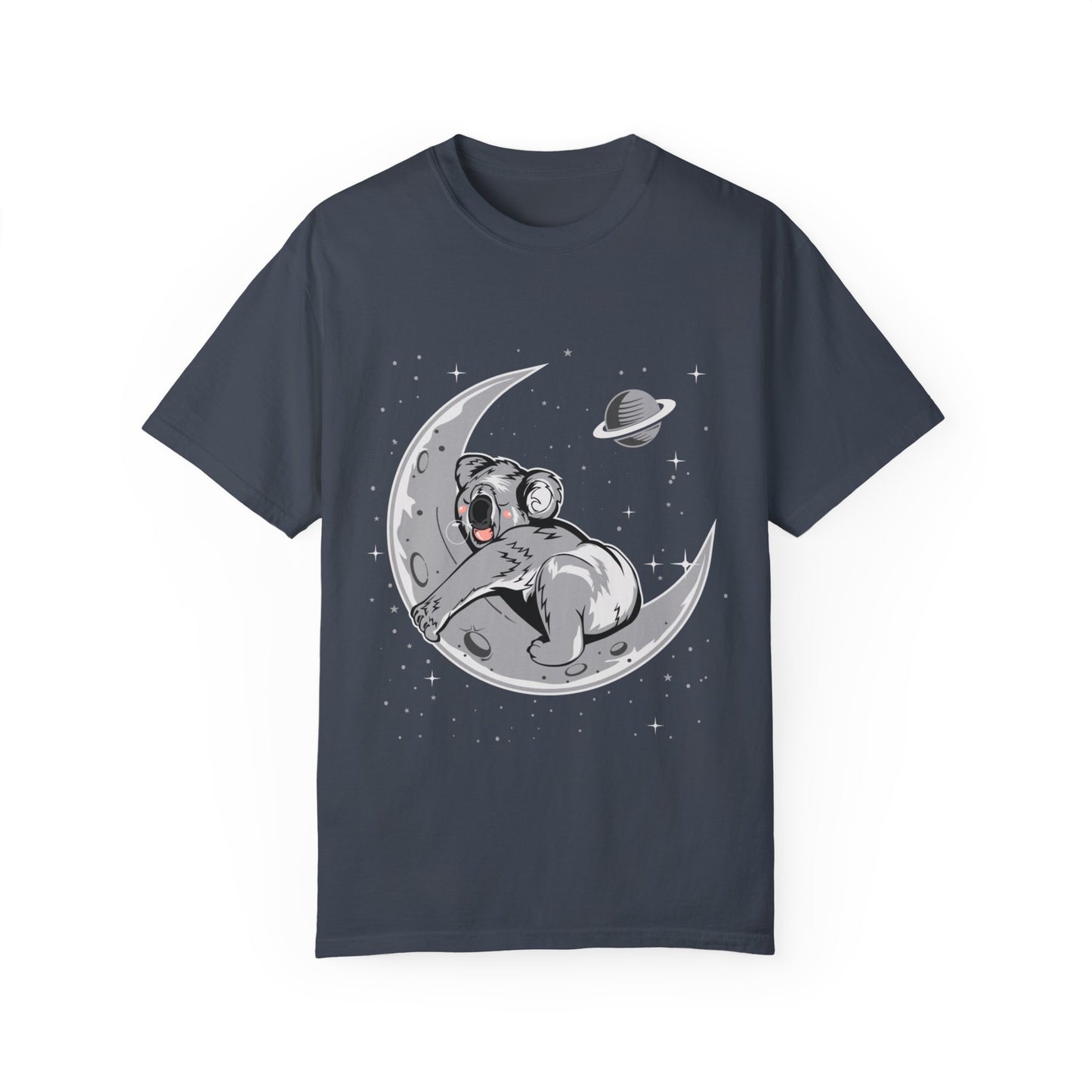 Panda On The Moon Garment-Dyed T-shirt