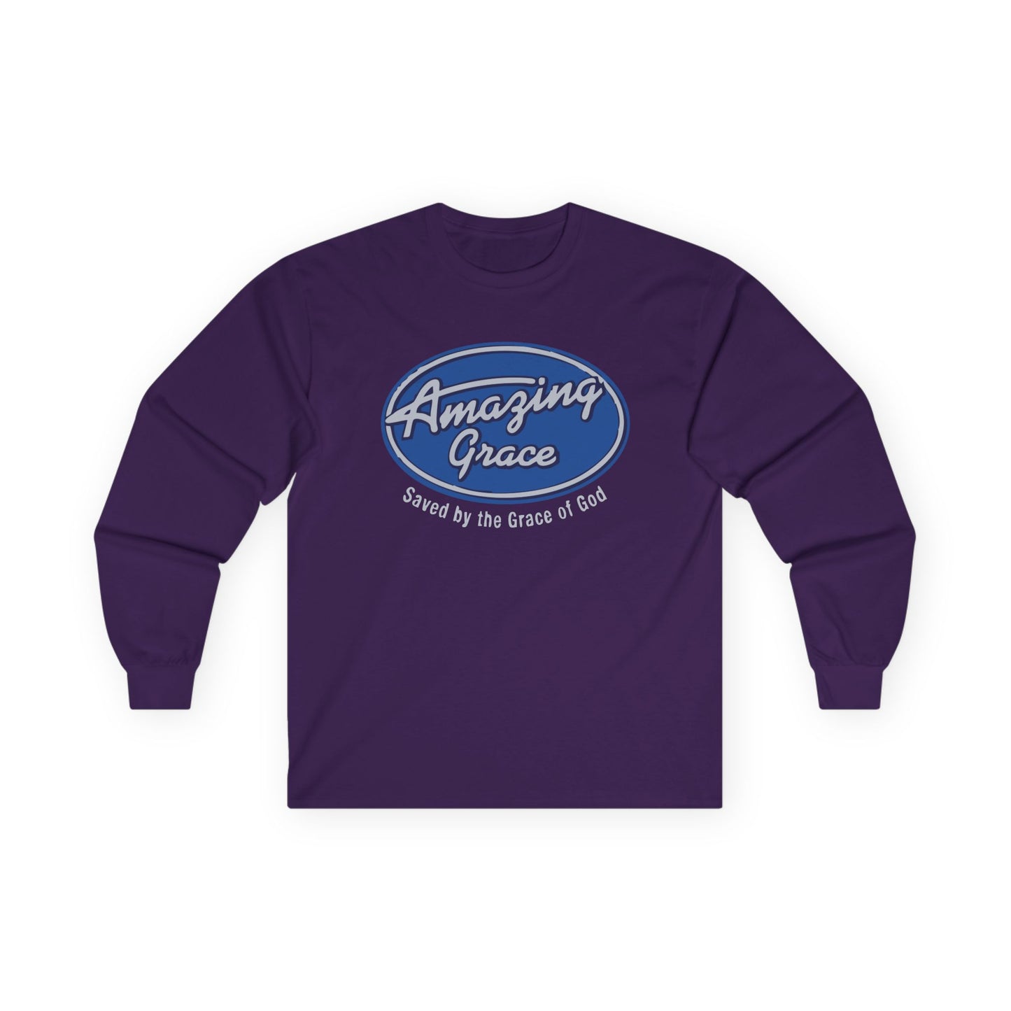 Amazing Grace Long Sleeve Tee — "Saved by the Grace of God" Christian Shirt
