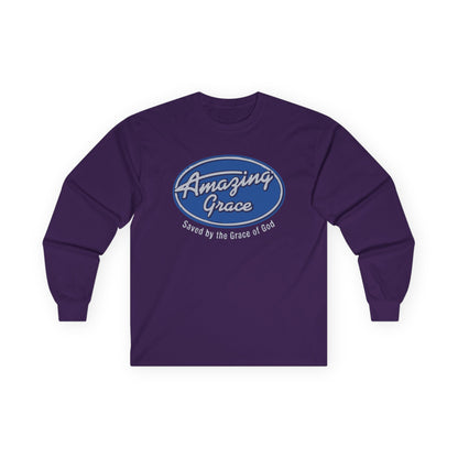 Amazing Grace Long Sleeve Tee — "Saved by the Grace of God" Christian Shirt