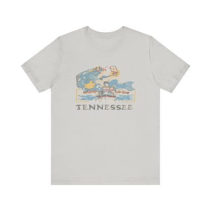 Tennessee Vintage Graphic Tee, Unisex Jersey Short Sleeve T-Shirt, Souvenir Shirt, Vacation Wear, Gift for Travelers, Retro Tee