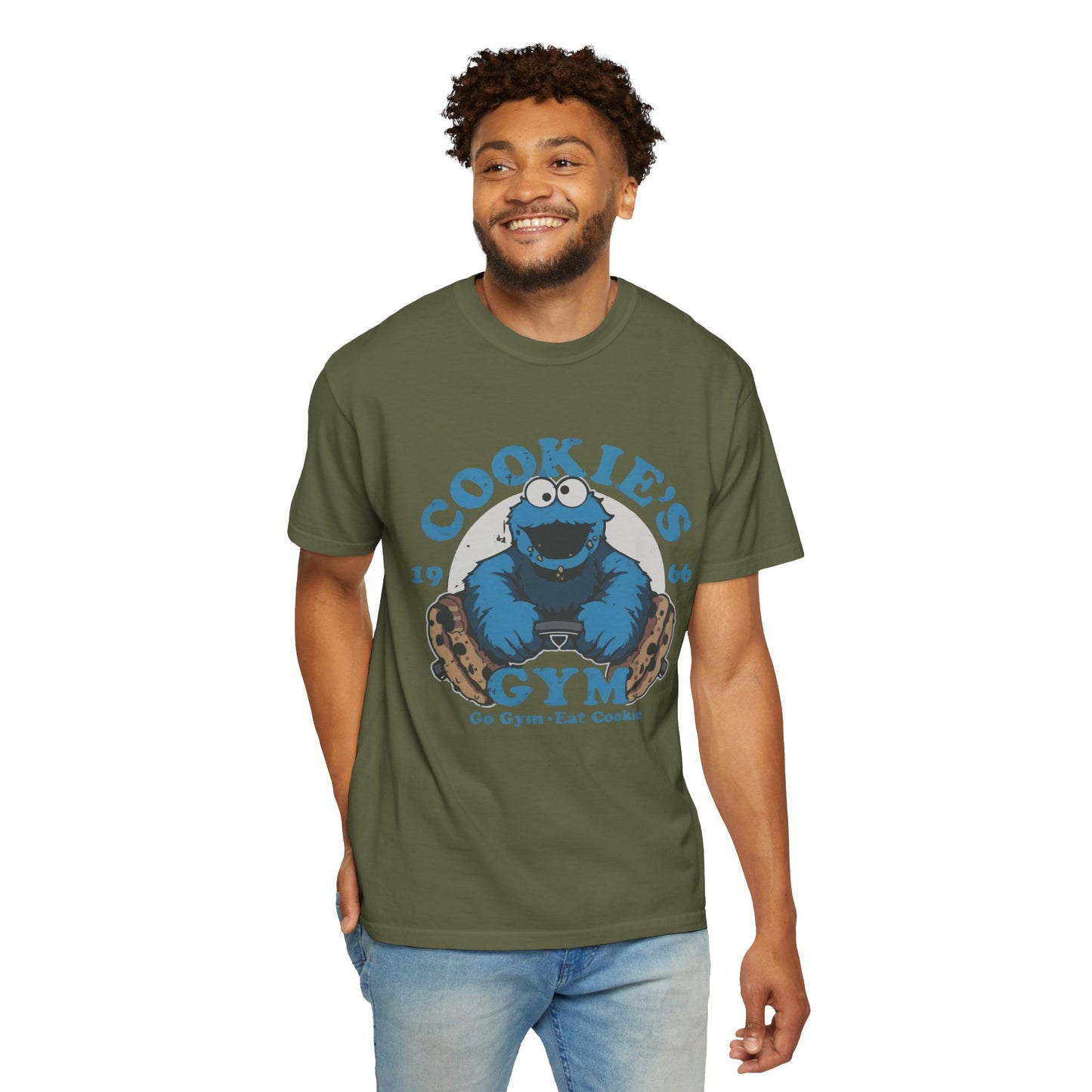 Cookie Monster Inspired Unisex T-Shirt, Fun Gift for Gamers, Casual Wear, Birthday Gift, Kitchen & Gym Motivation