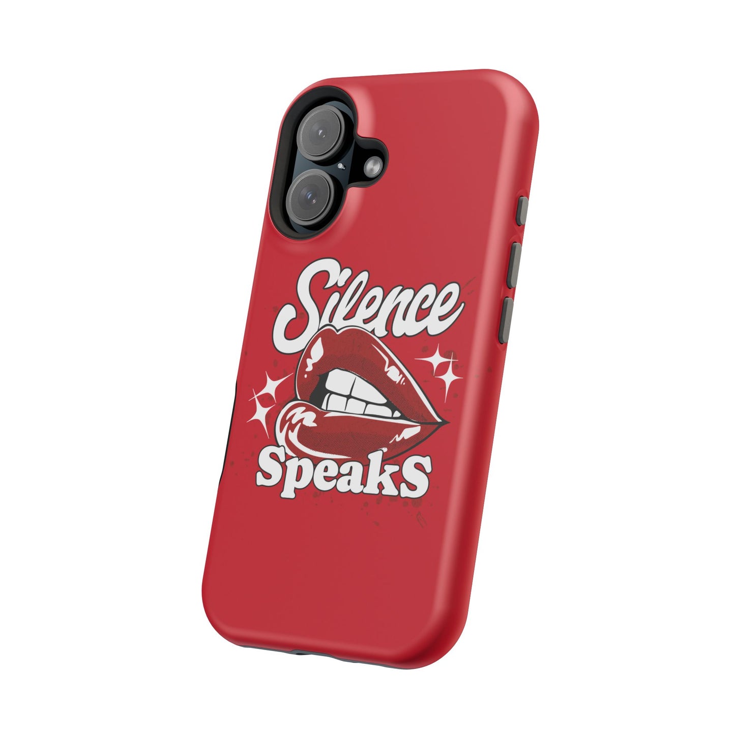 Bold Expression Magnetic Tough Cases, Phone Cover, Gift for Her, Pop Art, Trendy Accessory, Silence Speaks Design