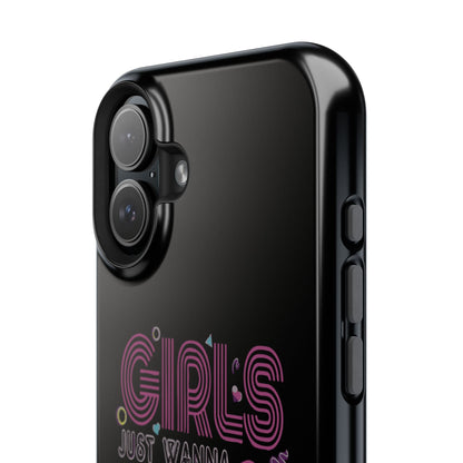 Fun Vibe Phone Case - Girls Just Wanna Have Fun Cell Case, Impact-Resistant Cover, Gift for Teens, Birthday Party Accessory, Trendy Tech