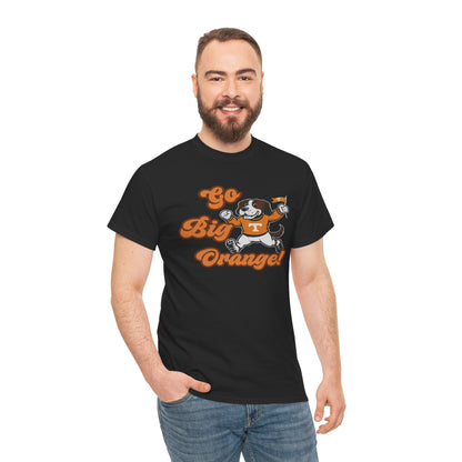 Go Big Orange Unisex Heavy Cotton Tee, Sports Fan Shirt, Casual Wear, College Game Day Top, Gift for Sports Enthusiasts