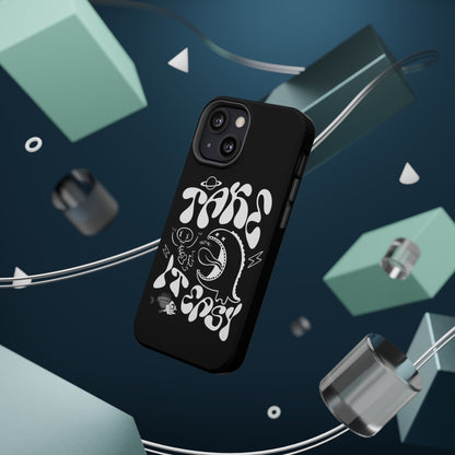 Magnetic Phone Case - Take It Easy Design, Cute Phone Cover, Gift for Him or Her, Trendy Accessories, Unique Tech Gifts