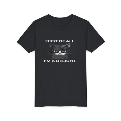 Youth Cat Humor Tee - Perfect for Cat Lovers, Birthday Gifts for Kids, Everyday Wear, Funny Quotes Shirt, Gift for Pet Lovers
