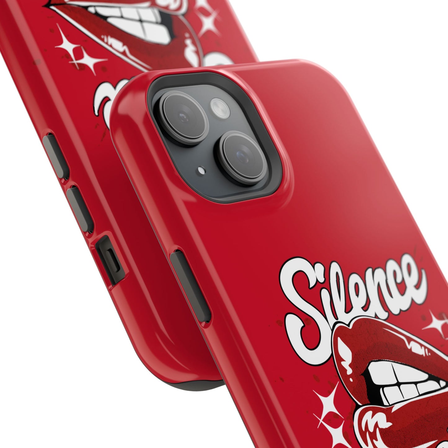 Bold Expression Magnetic Tough Cases, Phone Cover, Gift for Her, Pop Art, Trendy Accessory, Silence Speaks Design