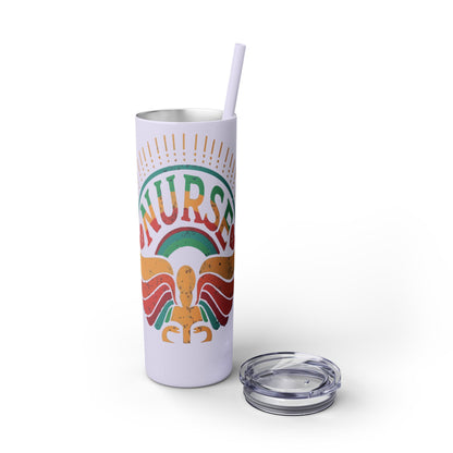 Nurse Skinny Tumbler, 20oz, Motivational Drinkware, Gift for Nurses, Summer Hydration, Nurse Appreciation Day