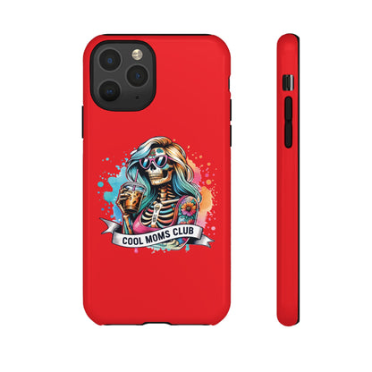 Cool Moms Club Phone Case - Tough Cases, Funky Phone Cover, Gift for Moms, Skeleton Design, Trendy Tech Accessories