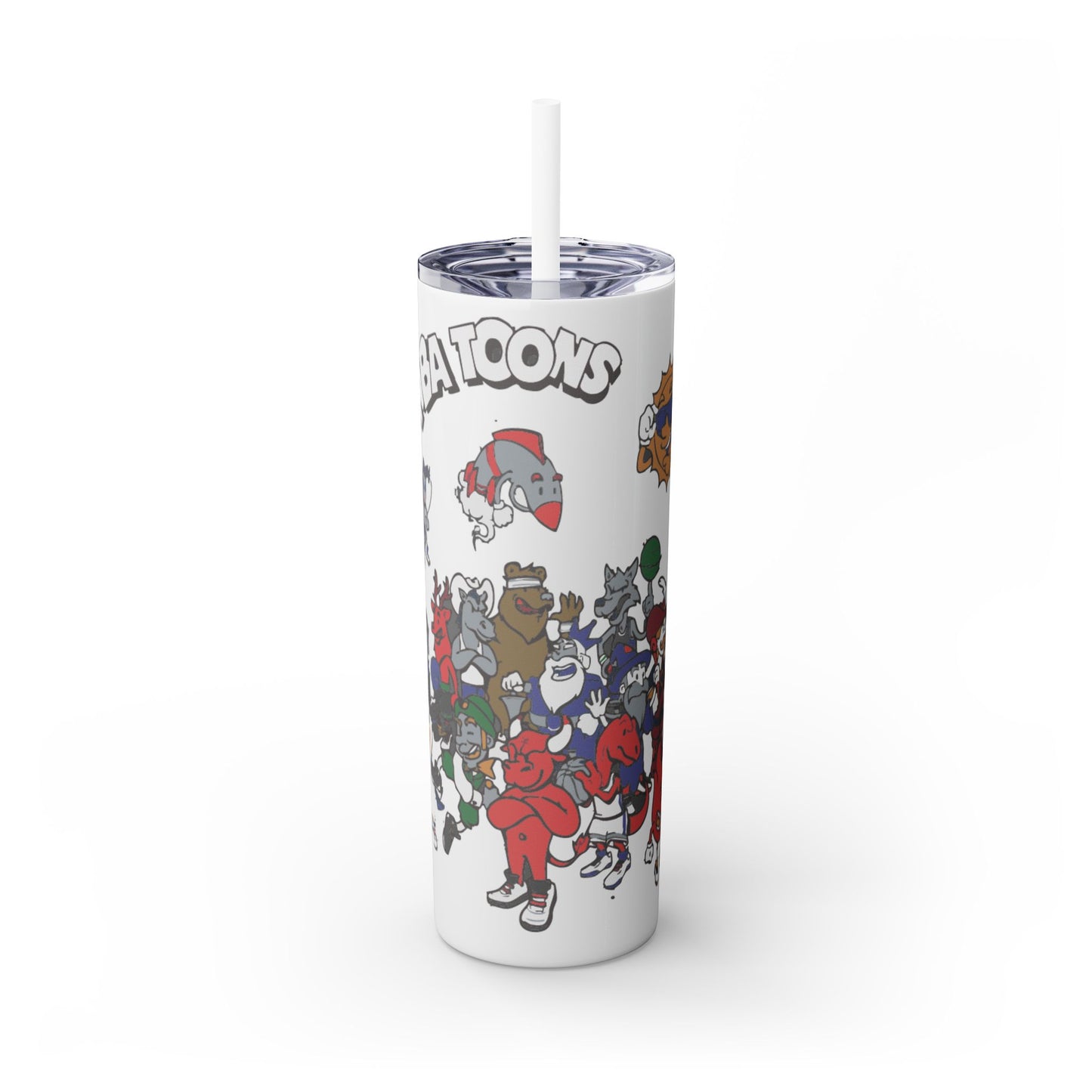NBA Toons Skinny Tumbler with Straw, 20oz - Stylish Drinkware for Sports Fans, Gift for Birthdays, Holidays, Basketball Lovers, Fun [...]